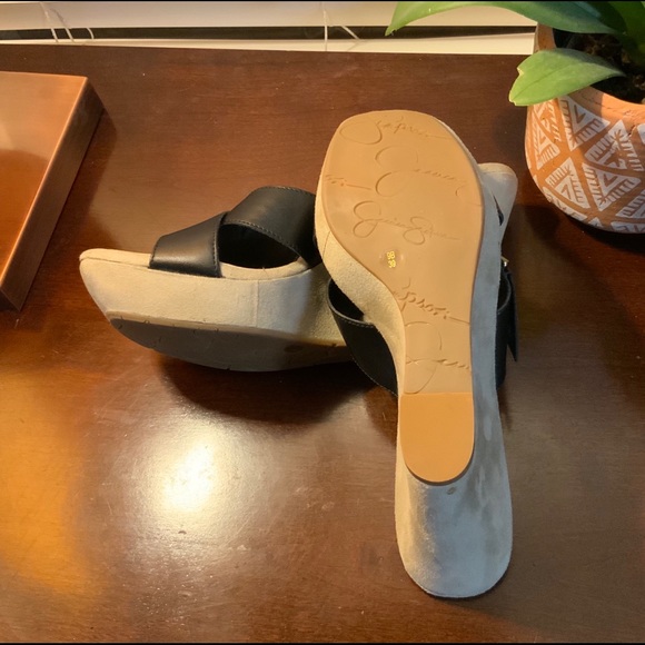 Back and Beige Jessica Simpson Wedges - Picture 7 of 9